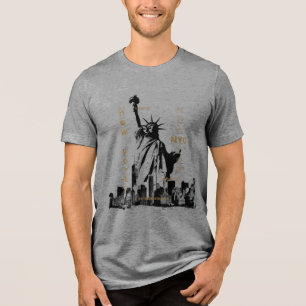 Manhattan Nyc Liberty Statue Manar Kortärmad T Shirt