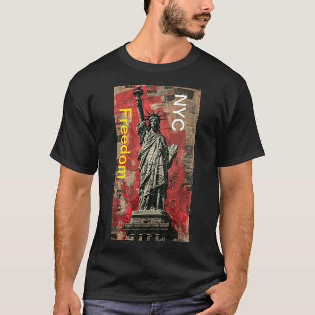 Manhattan Nyc Liberty Statue Manar Modern t-shirt  (Framsida)