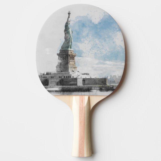 Manhattan Nyc Liberty Statue Pingisracket (Framsidan)