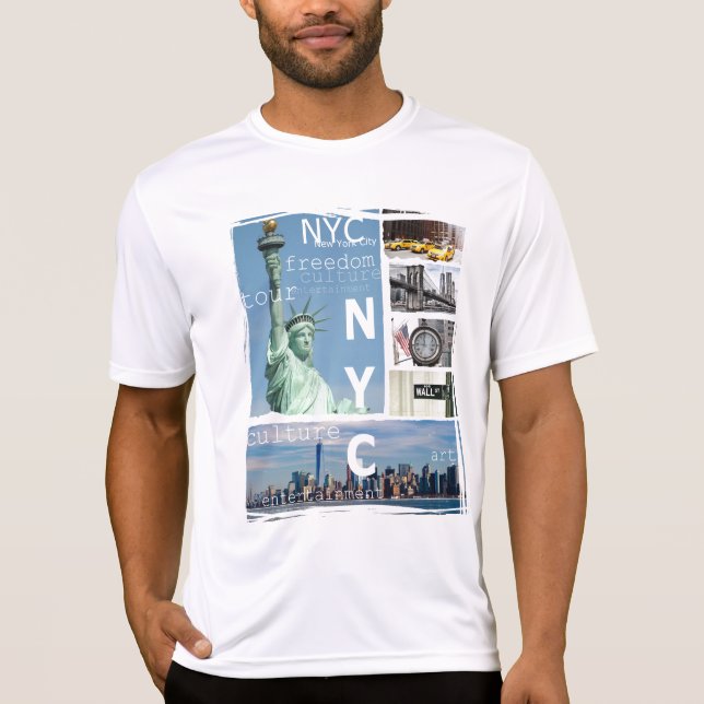 Manhattan Nyc New York City Liberty Statue Ny T Shirt (Framsida)
