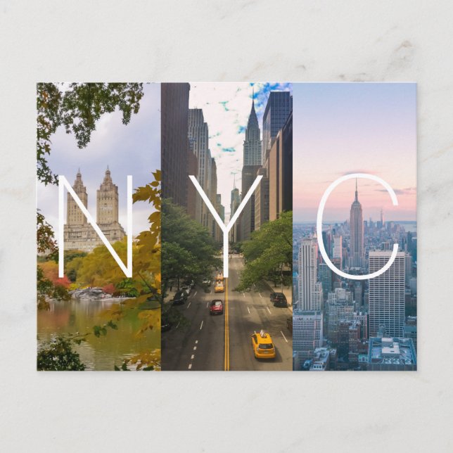 Manhattan NYC New York Vykort (Framsida)