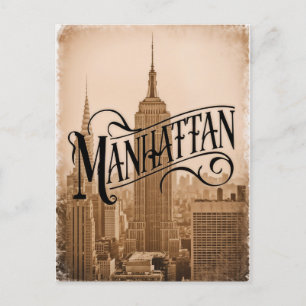 Manhattan NYC vintage Vykort