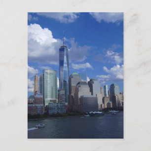 Manhattan NYC World Trade Center WTC Hudson River Vykort