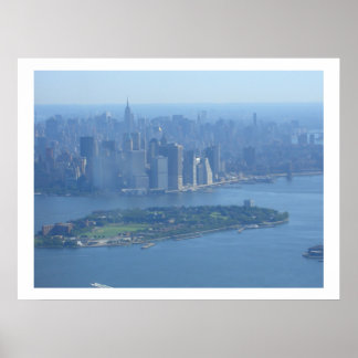 Manhattan och Governors Island Poster
