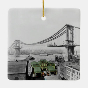 Manhattan överbryggar den Catharine färjan New Julgransprydnad Keramik