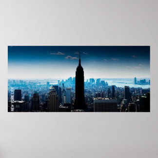 Manhattan Panorama med Empire state Byggnad Poster