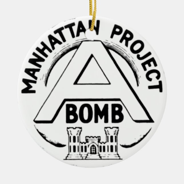 Manhattan Project Badge Julgransprydnad Keramik (Framsidan)