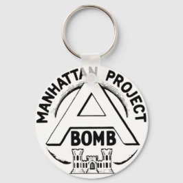 Manhattan Project Badge Nyckelring