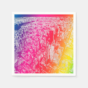 Manhattan rainbow pappersservett