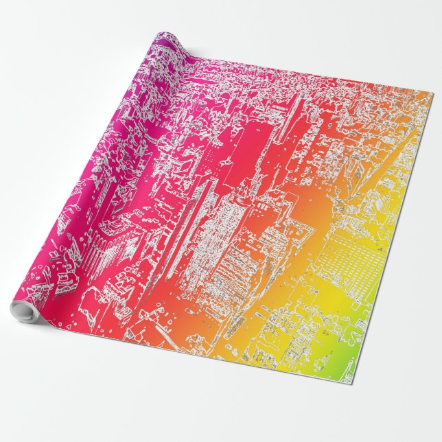Manhattan rainbow presentpapper (Utrullad)