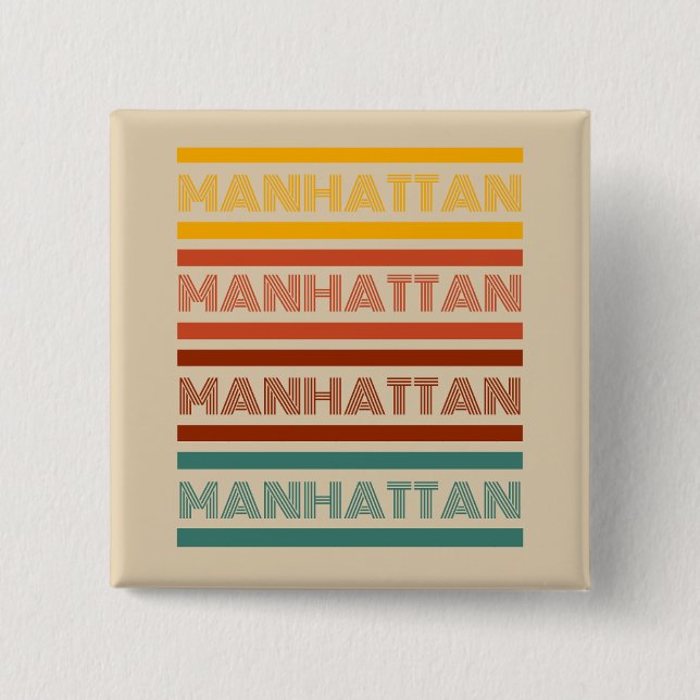 Manhattan Retro Design-knapp Knapp (Framsida)