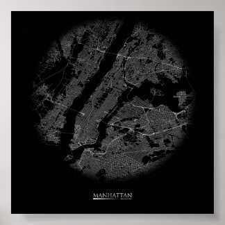 Manhattan Road Karta Poster