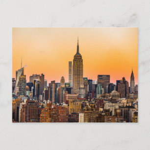 MANHATTAN SKYLINE AT SUNSET, NEW YORK, USA VYKORT