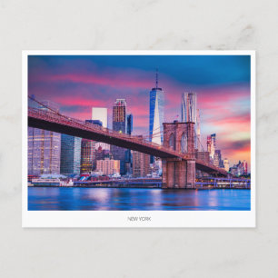Manhattan skyline, New York Helgdag Postcard Helg Vykort