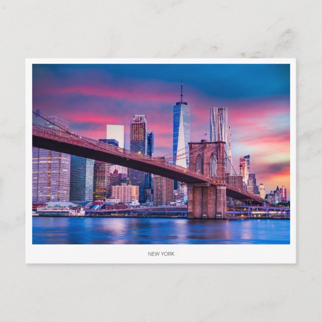 Manhattan skyline, New York Helgdag Postcard Helg Vykort (Framsida)