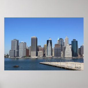 Manhattan Skyline, New York Poster