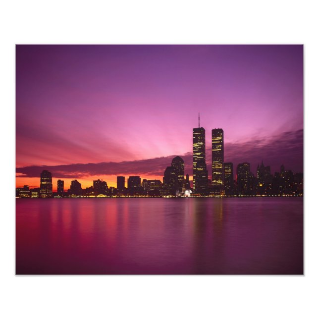 Manhattan Skyline och Hudson River, New York, 2 Fototryck (Framsidan)