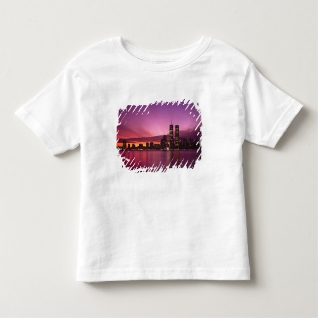 Manhattan Skyline och Hudson River, New York, T-shirt (Framsida)