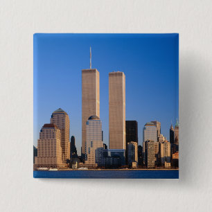 Manhattan Skyline och Hudsonfloden, New York, 2 Knapp