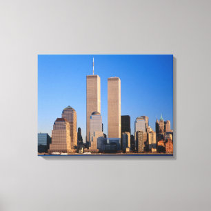 Manhattan Skyline och Hudsonfloden, New York, Canvastryck