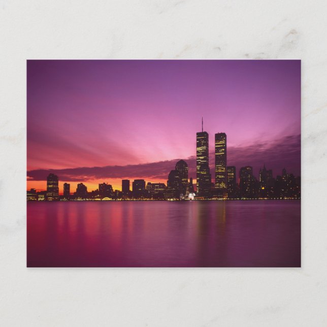 Manhattan Skyline och Hudsonfloden, New York, Vykort (Framsida)
