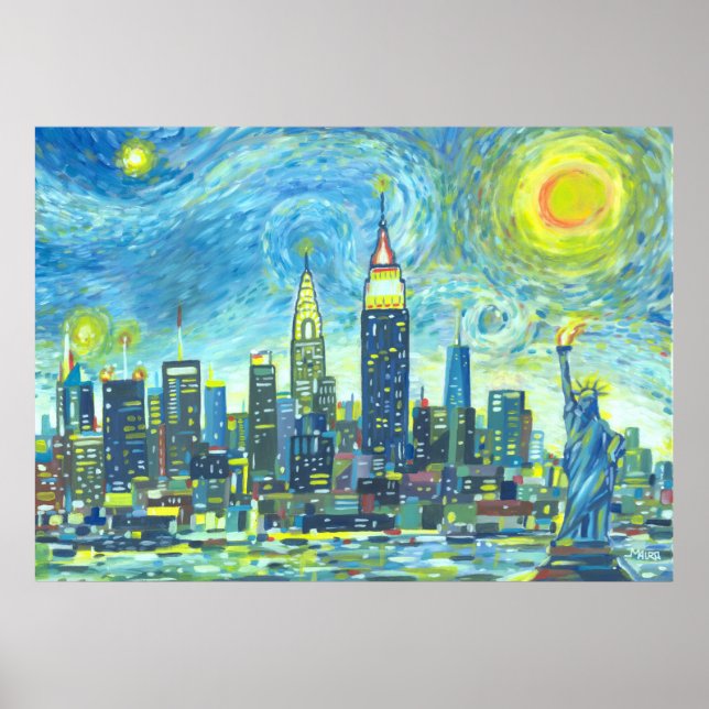 Manhattan Skyline Poster (Framsidan)