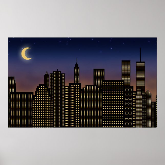 Manhattan Skyline Poster (Framsidan)