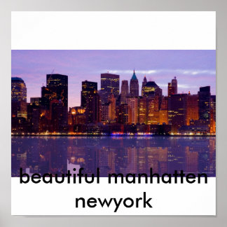Manhattan skyline, vacker manhatten newyork poster