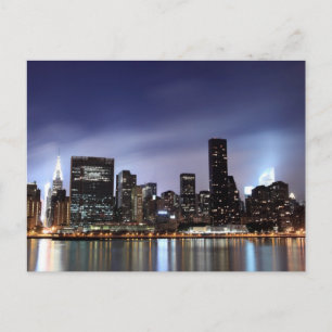 Manhattan Skyline View from Öster River, NYC Vykort