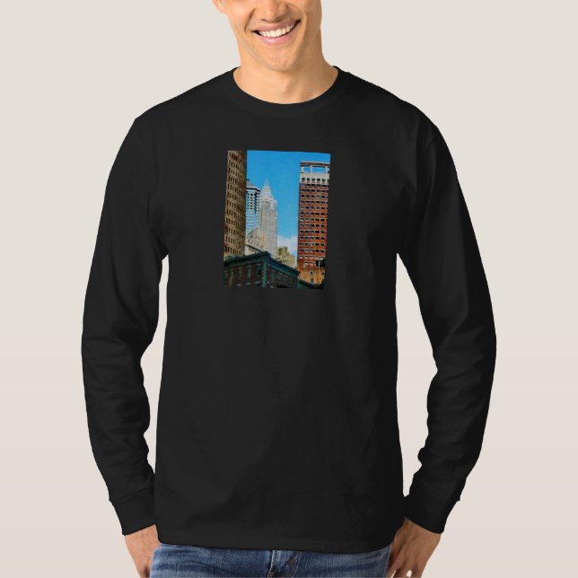 Manhattan skyskrapa t shirt (Framsida)