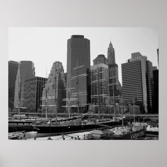 Manhattan, södersjöhamnsfotografering poster (Framsidan)