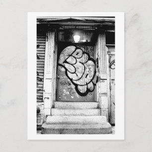 Manhattan Soho Graffiti Tagged Doorway-vykort Vykort