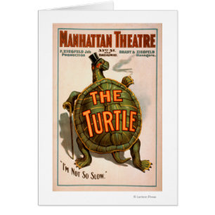 Manhattan Theatre New York Broadway sköldpaddan Hälsningskort