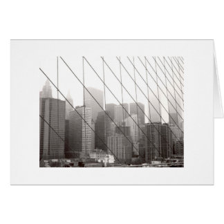 Manhattan Via Brooklyn Bridge Hälsningskort