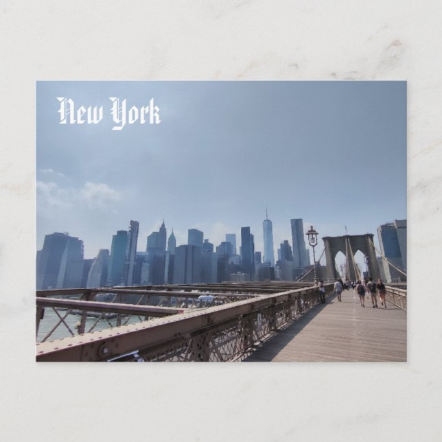 Manhattan View from Brooklyn postcard New York Vykort (Framsida)