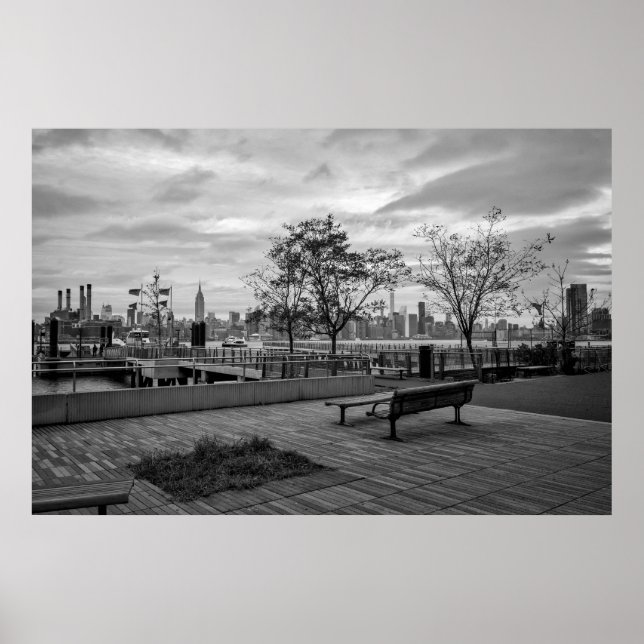 Manhattan View from Brooklyn Williamsburg Poster (Framsidan)