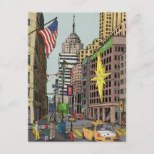 Manhattan Winter New York-julillustration