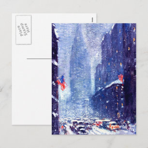 Manhattan Winter Scene.Fine Art jul Helg Vykort