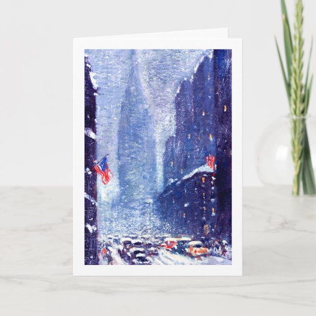 Manhattan Winter Scene. Jul Helgkort (Framsida)