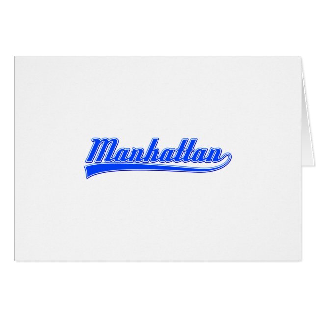 Manhattan with Swash Hälsningskort (Framsidan Horizontal)