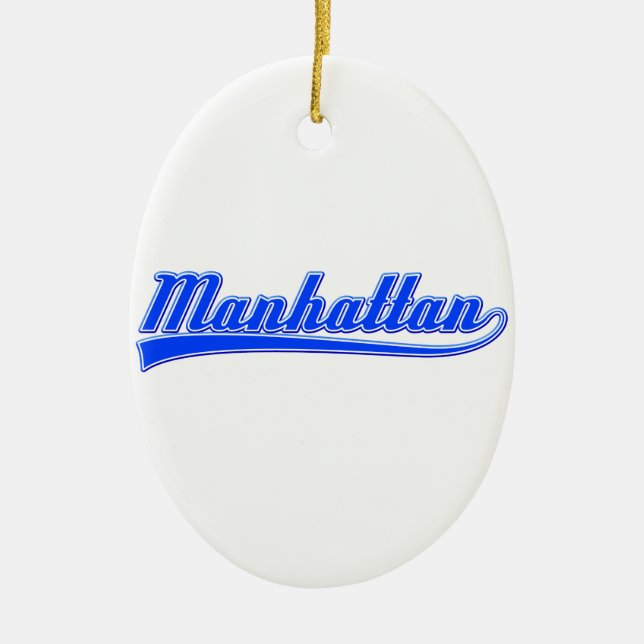 Manhattan with Swash Julgransprydnad Keramik (Framsidan)