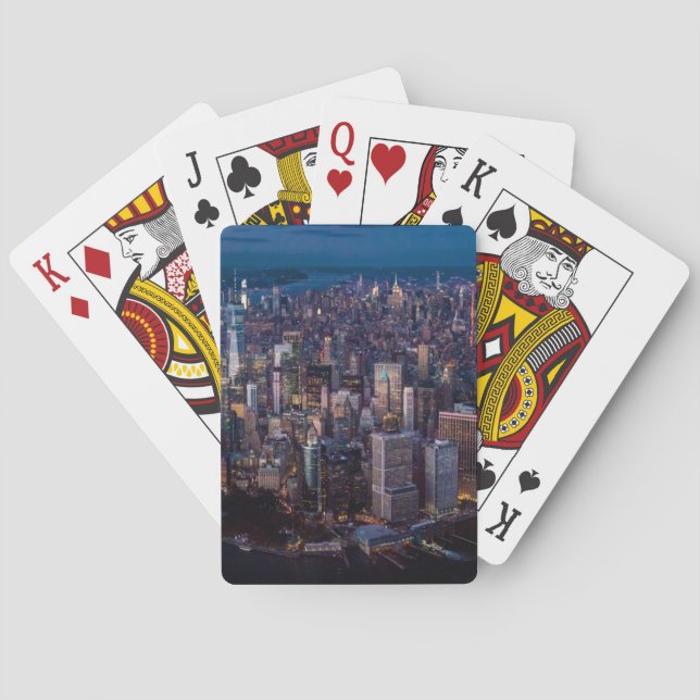Manhattans flygvy casinokort (Baksidan)