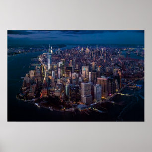 Manhattans flygvy poster