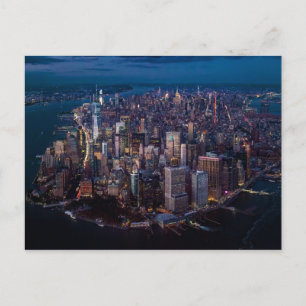 Manhattans flygvy vykort