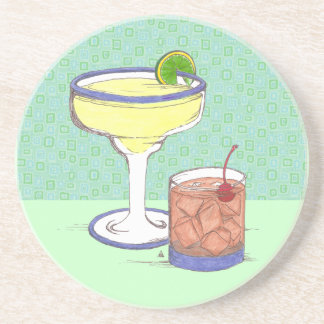 Manhattans & för margaritor | anpassade underlägg sandsten