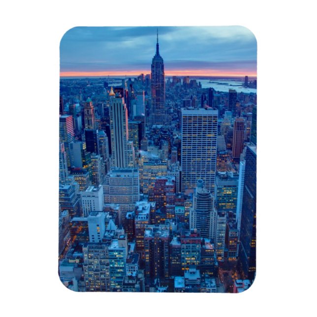 Manhattans skyscraper är tända magnet (Vertikal)