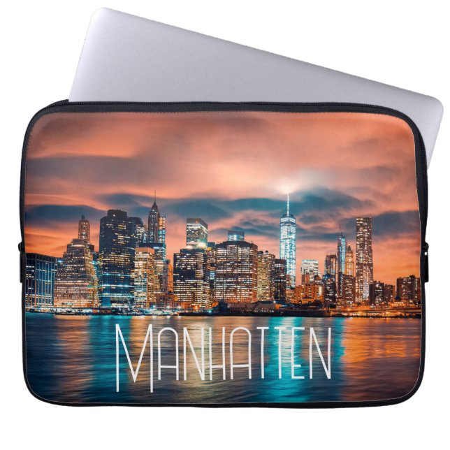 Manhatten Cityscape Laptop Fodral (Framsidan)