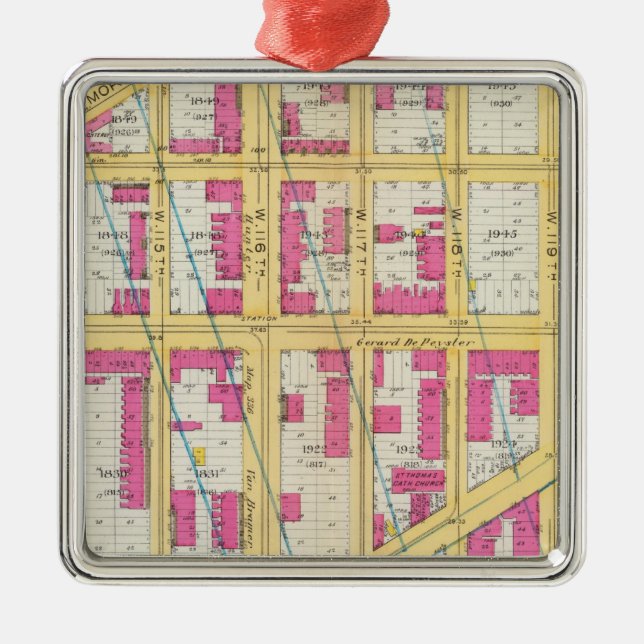 Manhatten New York 11 Julgransprydnad Metall (Framsidan)