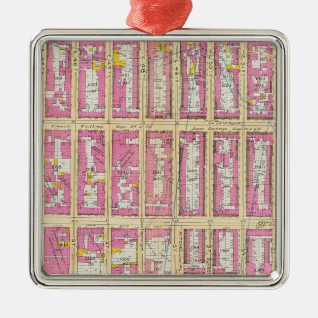 Manhatten New York 12 Julgransprydnad Metall (Framsidan)