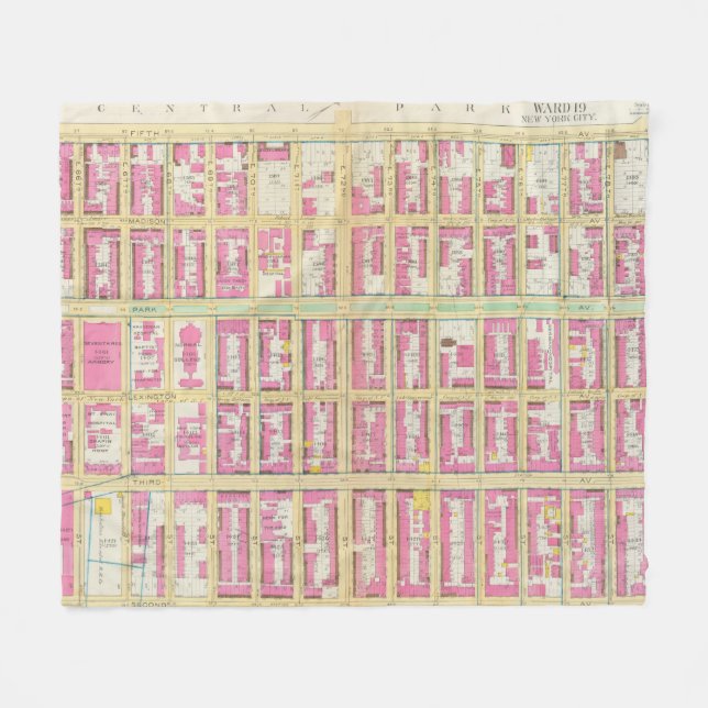 Manhatten New York 3 Fleecefilt (Framsidan (Horisontell))